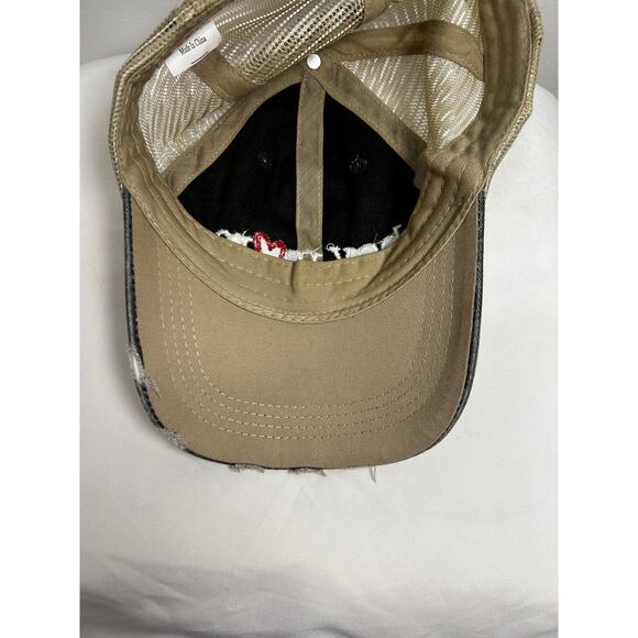 Womans Distressed Look - BOY MOM - Trucker Style Baseball Hat - Picture 9 of 11